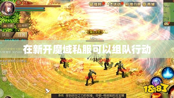 在新开魔域私服可以组队行动 - 魔域SF - www.12345my.com