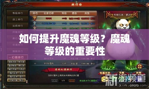 如何提升魔魂等级？魔魂等级的重要性 - 魔域SF - www.12345my.com