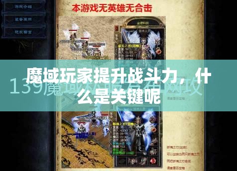 魔域玩家提升战斗力，什么是关键呢 - 魔域SF - www.12345my.com