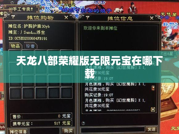 天龙八部荣耀版无限元宝在哪下载